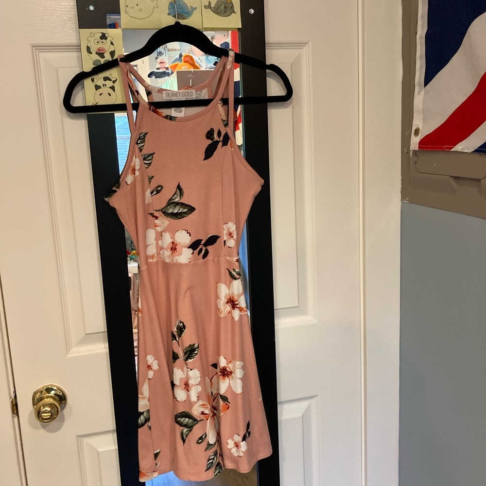 Pink floral sundress